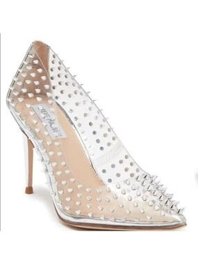 STEVE Madden BNWOT "Luiza" Clear Studded Pointed Toe Heel